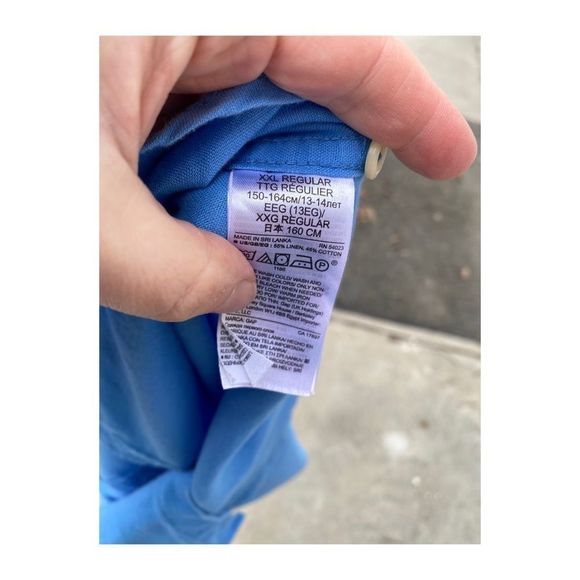 Gap Kids Blue Linen Button Down Dress Shirt Sz XXL Youth - Picture 8 of 11